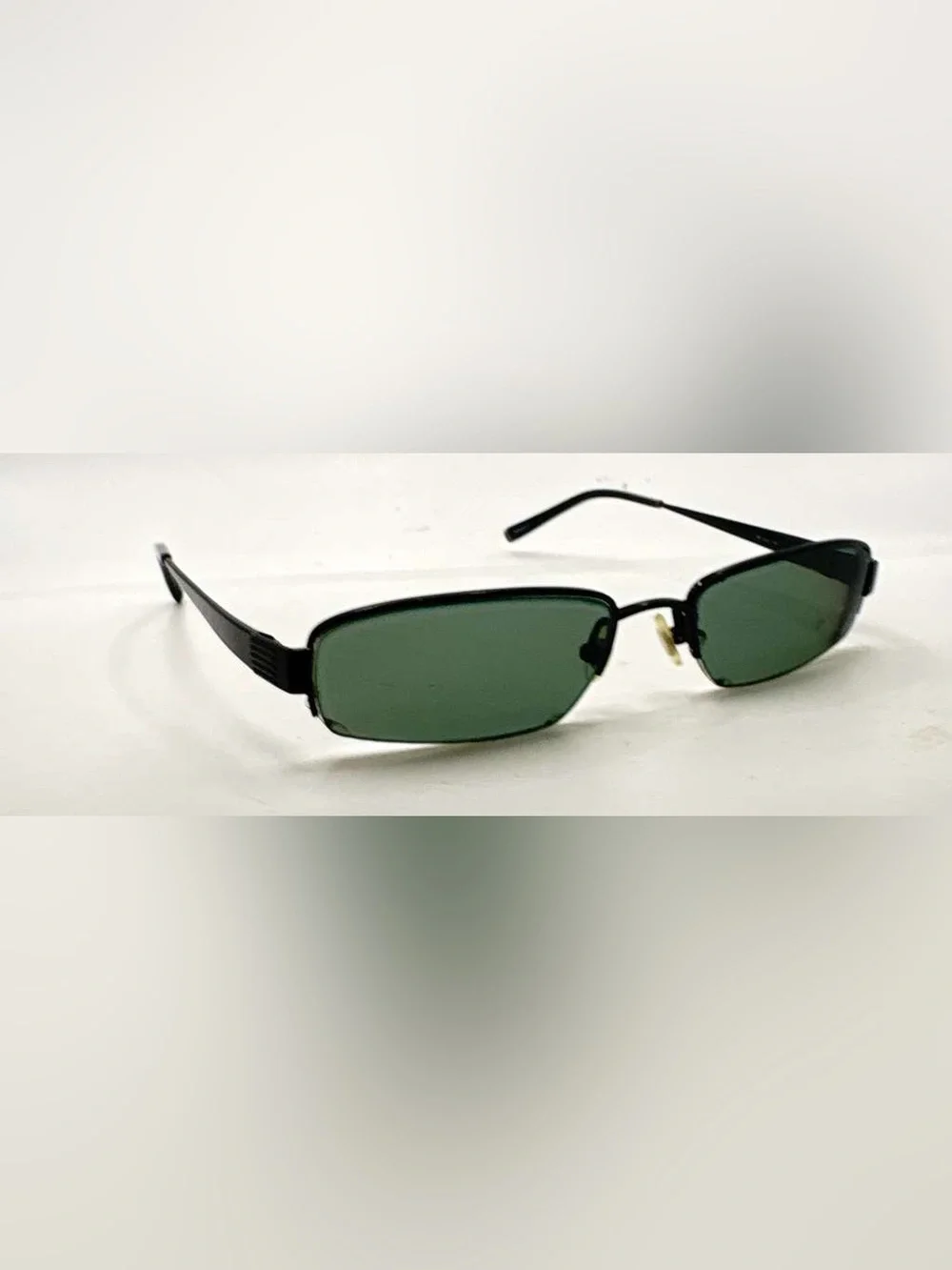 SR818 Black Oval Half-Rim Sunglasses Frames Only
